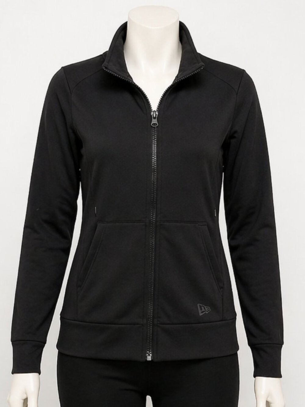 New Era Women’s Full Zip Hoodie Black Size Large Lightweight Athletic Jacket